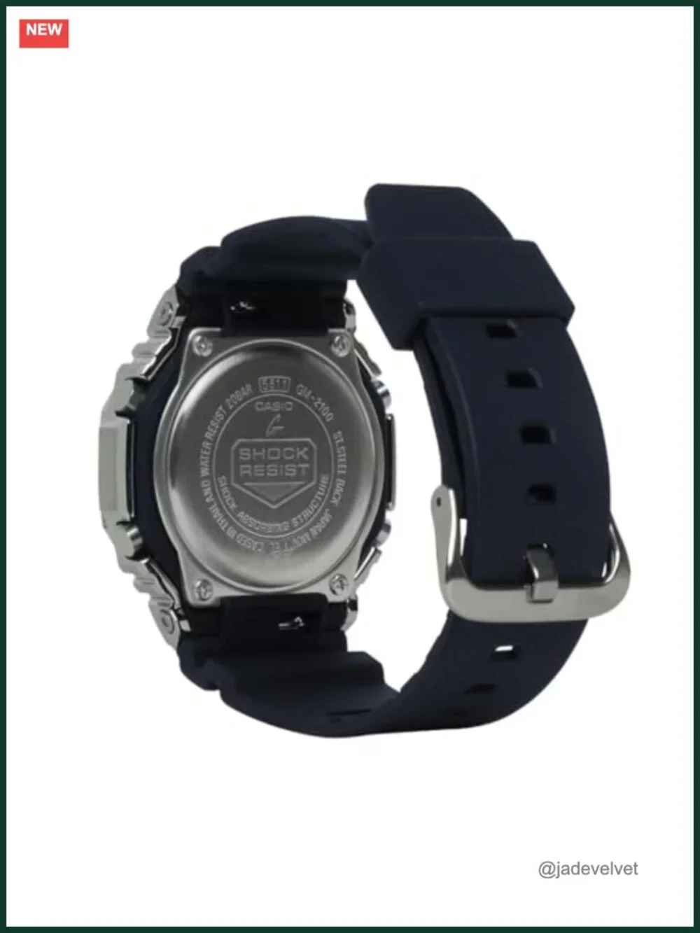 G-Shock GM2100 Metal Watch, Stainless Steel Case, Resin Band, Quartz, Water